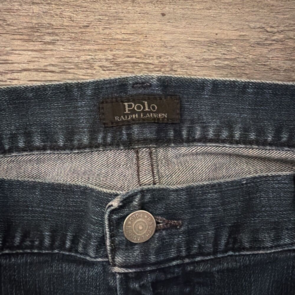 ~EUC~Polo Ralph Lauren Jeans Mens 40x30 Blue Hampton Relaxed Straight Denim - Picture 3 of 10
